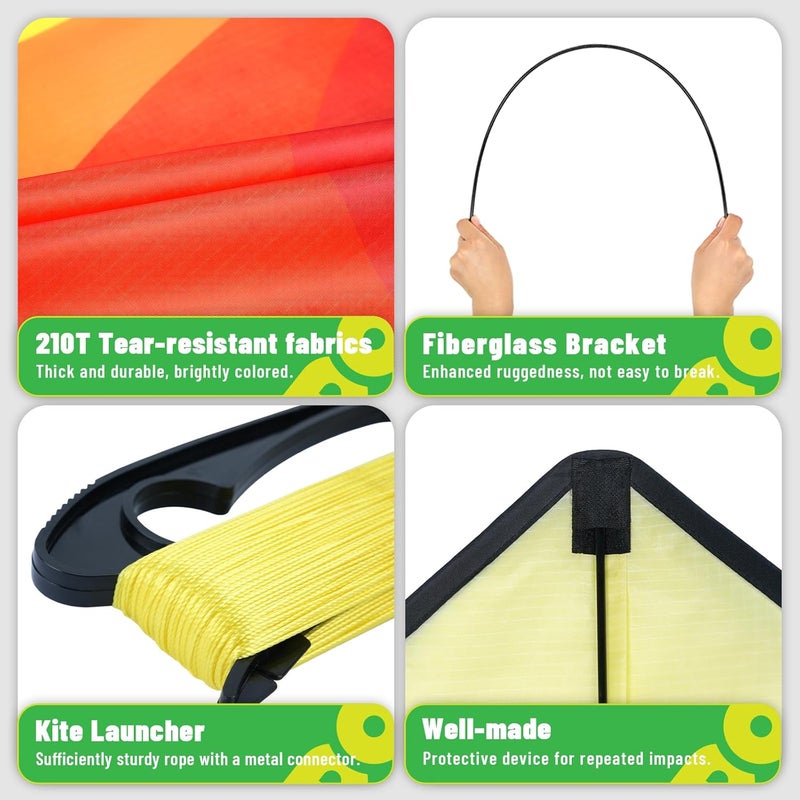 Doinfly Delta Kites for Kids & Adults, Extremely Easy to Fly, Single Line Beach Kite - Image 3